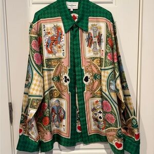 Casablanca Multicolor Graphic Men's Casual Button Down Shirt